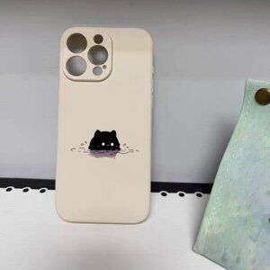 Cute Minimalist Cat Phone Case – Soft & Durable
